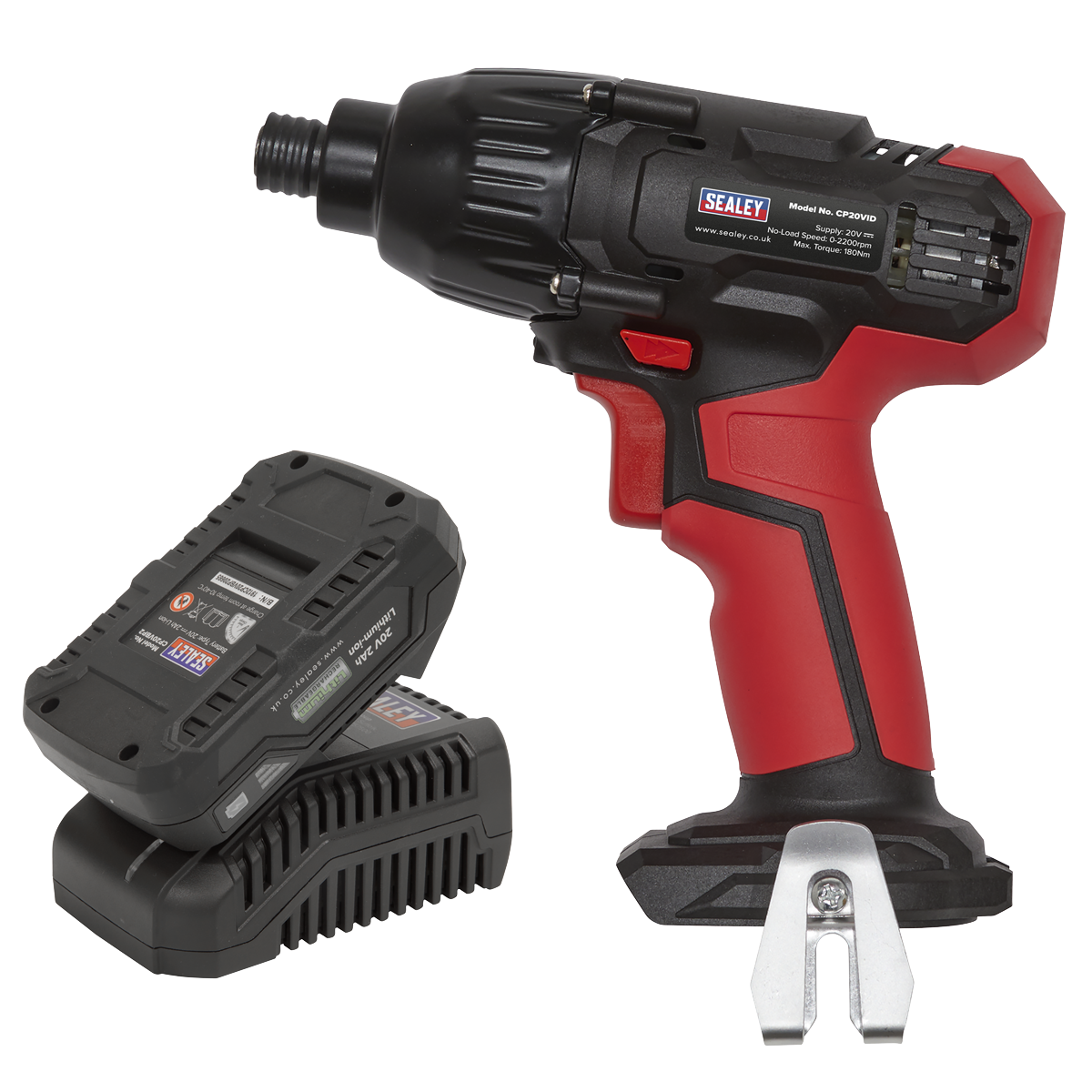 Sealey CP20VIDKIT1 20V 2Ah SV20 Series 1/4"Hex Drive Impact Driver Kit