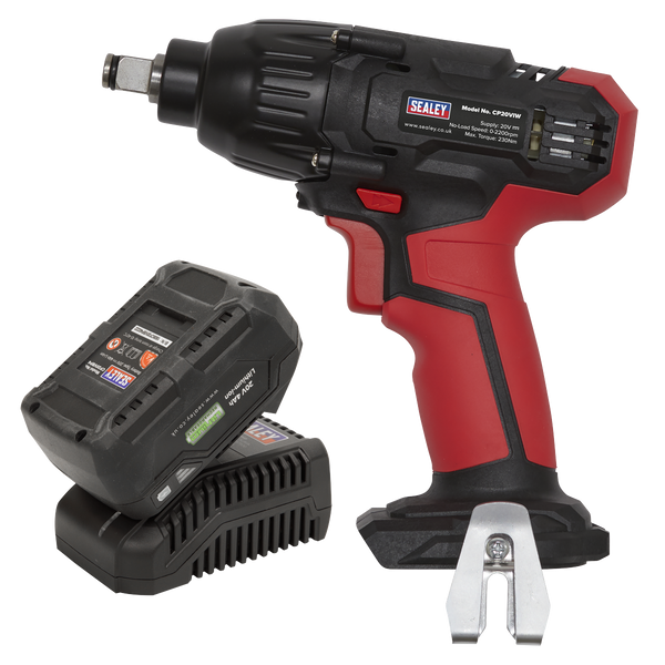 Sealey CP20VIWKIT1 20V 4Ah SV20 Series 1/2"Sq Drive Impact Wrench Kit 230Nm