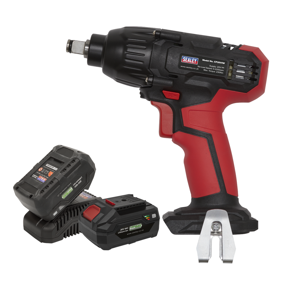 Sealey CP20VIWKIT 20V SV20 Series 1/2"Sq Drive Impact Wrench 230Nm - 2 Batteries