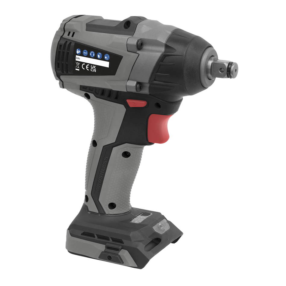 Sealey CP20VIWXKIT 20V SV20 Series 1/2"Sq Drive Brushless Impact Wrench Kit 300Nm - 2 Batteries