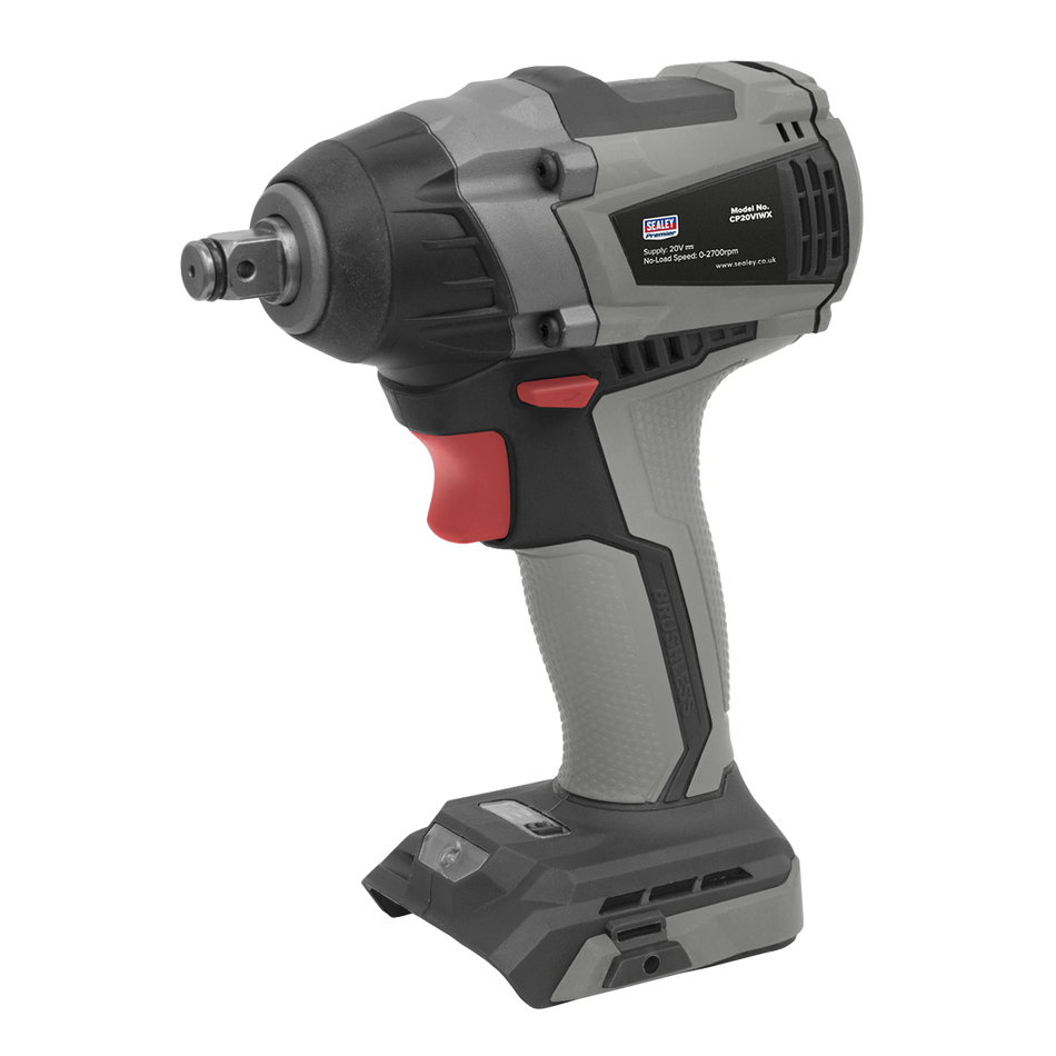 Sealey CP20VIWX 20V SV20 Series 1/2"Sq Drive Brushless Impact Wrench 300Nm - Body Only
