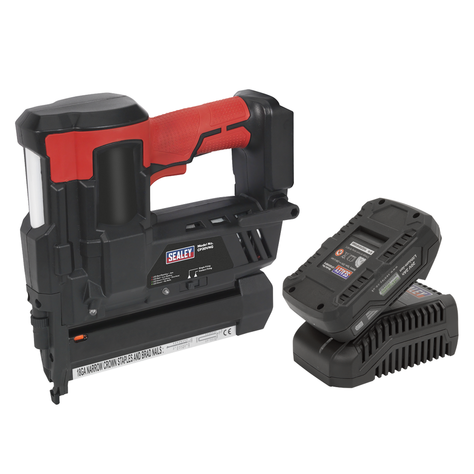 Sealey CP20VNGKIT1 20V 2Ah SV20 Series 18G Lithium-ion Cordless Nail/Staple Gun