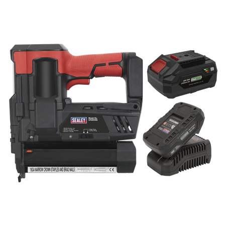 Sealey CP20VNGKIT 20V SV20 Series 18G Cordless Staple/Nail Gun Kit - 2 Batteries