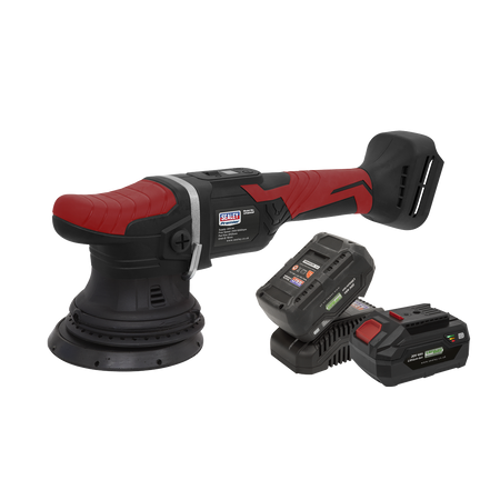 Sealey CP20VOPKIT2 20V SV20 Series 125mm Cordless Orbital Polisher Kit - 2 Batteries