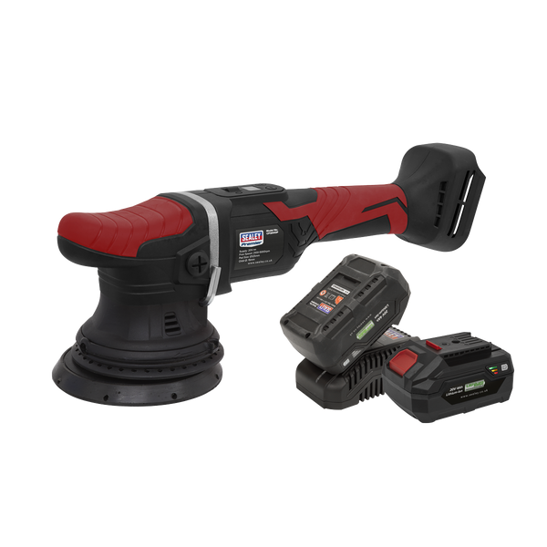 Sealey CP20VOPKIT2 20V SV20 Series 125mm Cordless Orbital Polisher Kit - 2 Batteries