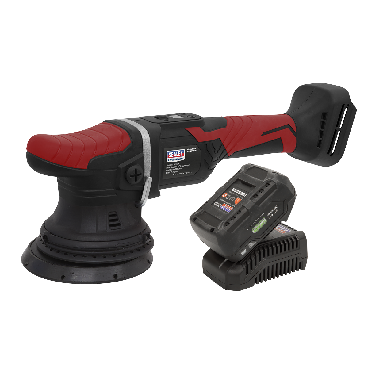Sealey CP20VOPKIT 20V SV20 Series 125mm Cordless Orbital Polisher Kit