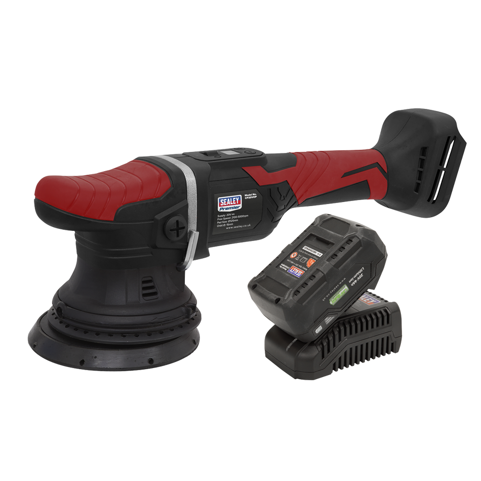 Sealey CP20VOPKIT 20V SV20 Series 125mm Cordless Orbital Polisher Kit
