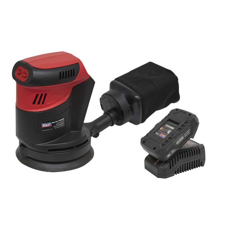 Sealey CP20VOSKIT1 20V 2Ah SV20 Series 125mm Cordless Orbital Palm Sander Kit