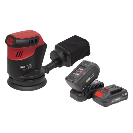 Sealey CP20VOSKIT 20V SV20 Series ‚àö√â√Ä√∫125mm Cordless Orbital Palm Sander Kit - 2 Batteries