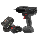Sealey CP20VPIWKIT 20V SV20 Series 1/2"Sq Drive Brushless Impact Wrench Kit 700Nm - 2 Batteries
