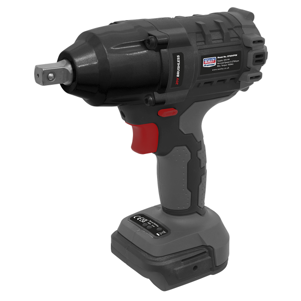 Sealey CP20VPIW 20V SV20 Series 1/2"Sq Drive Brushless Impact Wrench 700Nm - Body Only