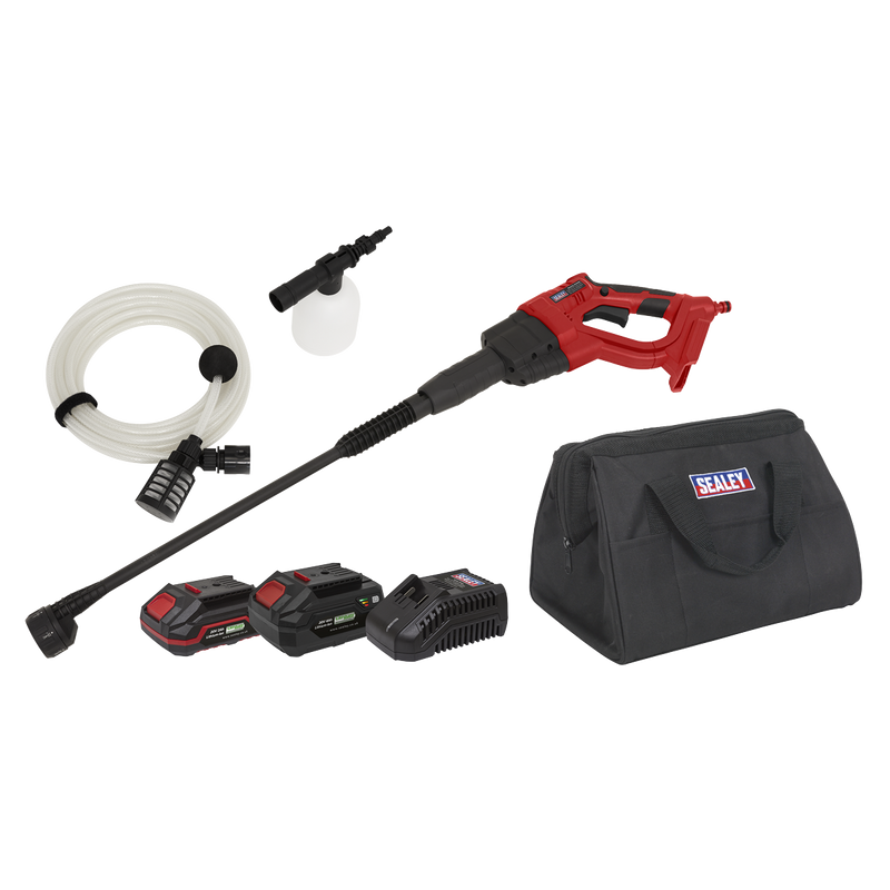 Sealey CP20VPWKIT 20V SV20 Series Cordless Pressure Washer Kit - 2 Batteries