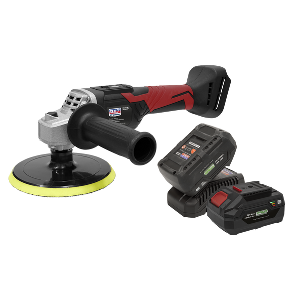 Sealey CP20VRPKIT2 20V SV20 Series 150mm Cordless Rotary Polisher Kit - 2 Batteries