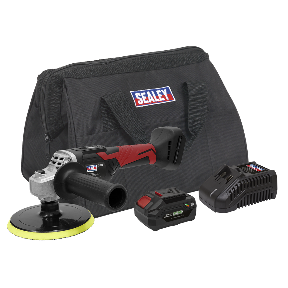 Sealey CP20VRPKIT 20V 4Ah SV20 Series 150mm Cordless Rotary Polisher Kit