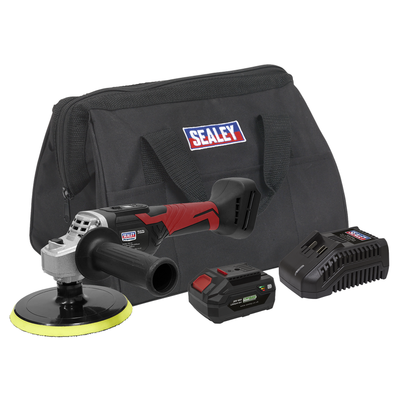 Sealey CP20VRPKIT 20V 4Ah SV20 Series 150mm Cordless Rotary Polisher Kit