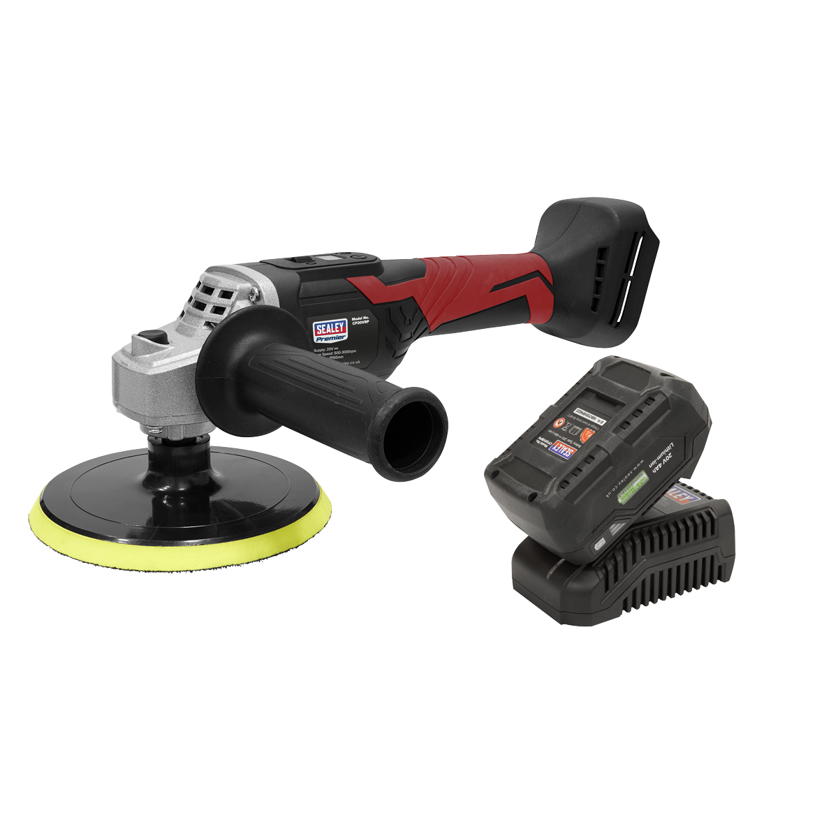 Sealey CP20VRPKIT 20V 4Ah SV20 Series 150mm Cordless Rotary Polisher Kit