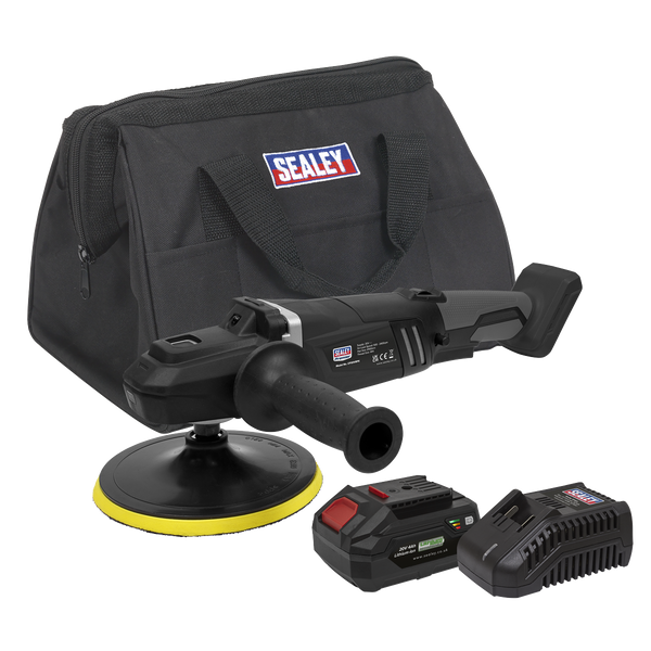 Sealey CP20VRPXKIT1 20V 4Ah SV20 Series 180mm Brushless Rotary Polisher Kit