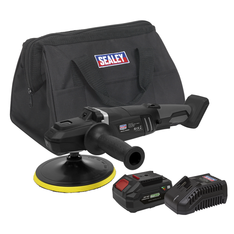 Sealey CP20VRPXKIT1 20V 4Ah SV20 Series 180mm Brushless Rotary Polisher Kit