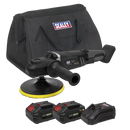 Sealey CP20VRPXKIT 20V 4Ah SV20 Series 180mm Brushless Rotary Polisher Kit - 2 Batteries