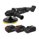 Sealey CP20VRPXKIT 20V 4Ah SV20 Series 180mm Brushless Rotary Polisher Kit - 2 Batteries