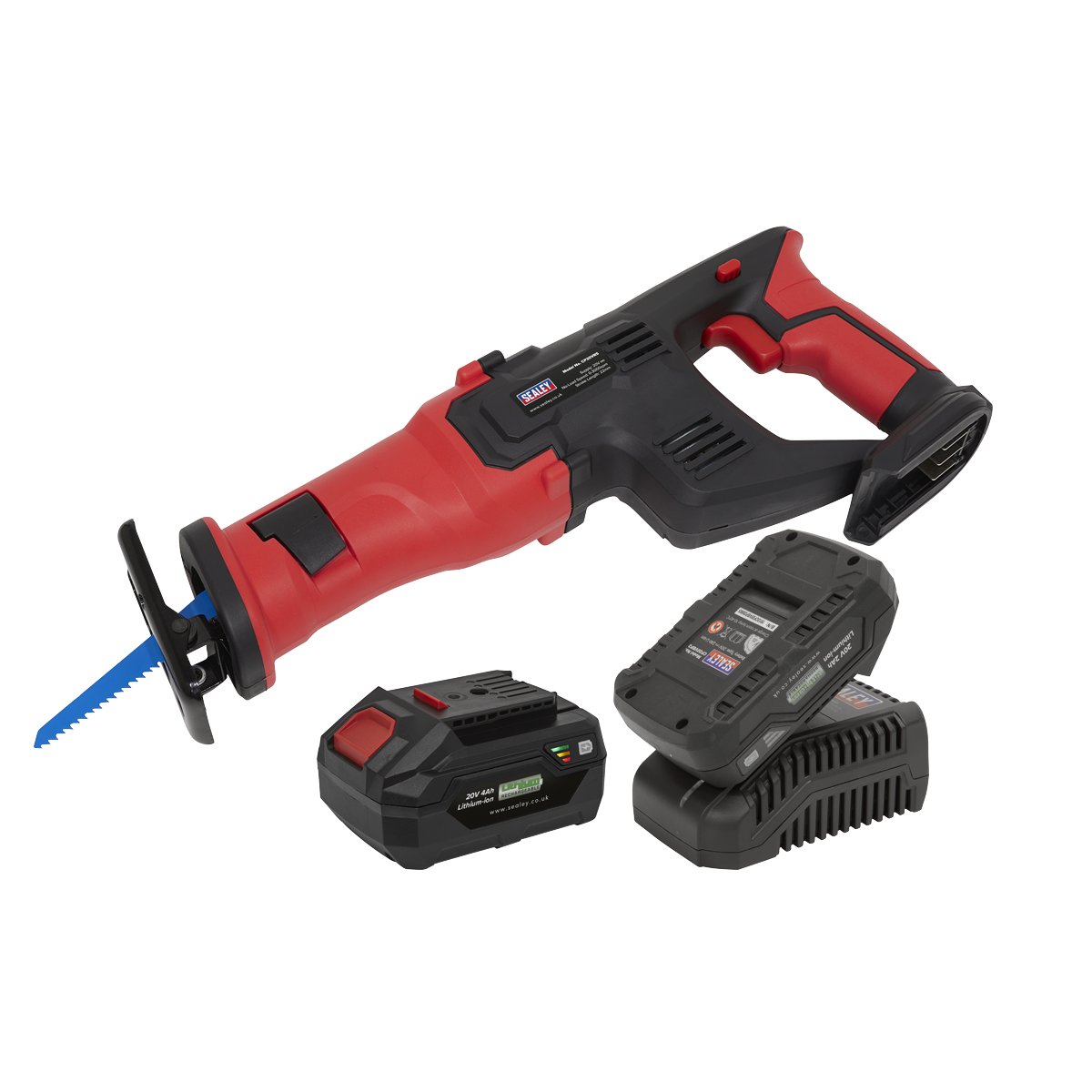 Sealey CP20VRSKIT 20V SV20 Series Cordless Reciprocating Saw Kit - 2 Batteries
