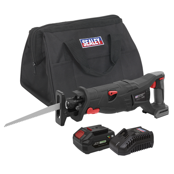 Sealey CP20VRSXKIT1 20V 4Ah SV20 Series Brushless Reciprocating Saw Kit