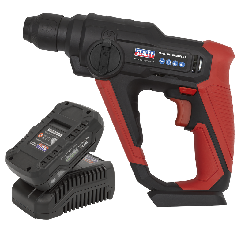 Sealey CP20VSDSKIT1 20V 2Ah SV20 Series SDS Plus Cordless Rotary Hammer Drill Kit