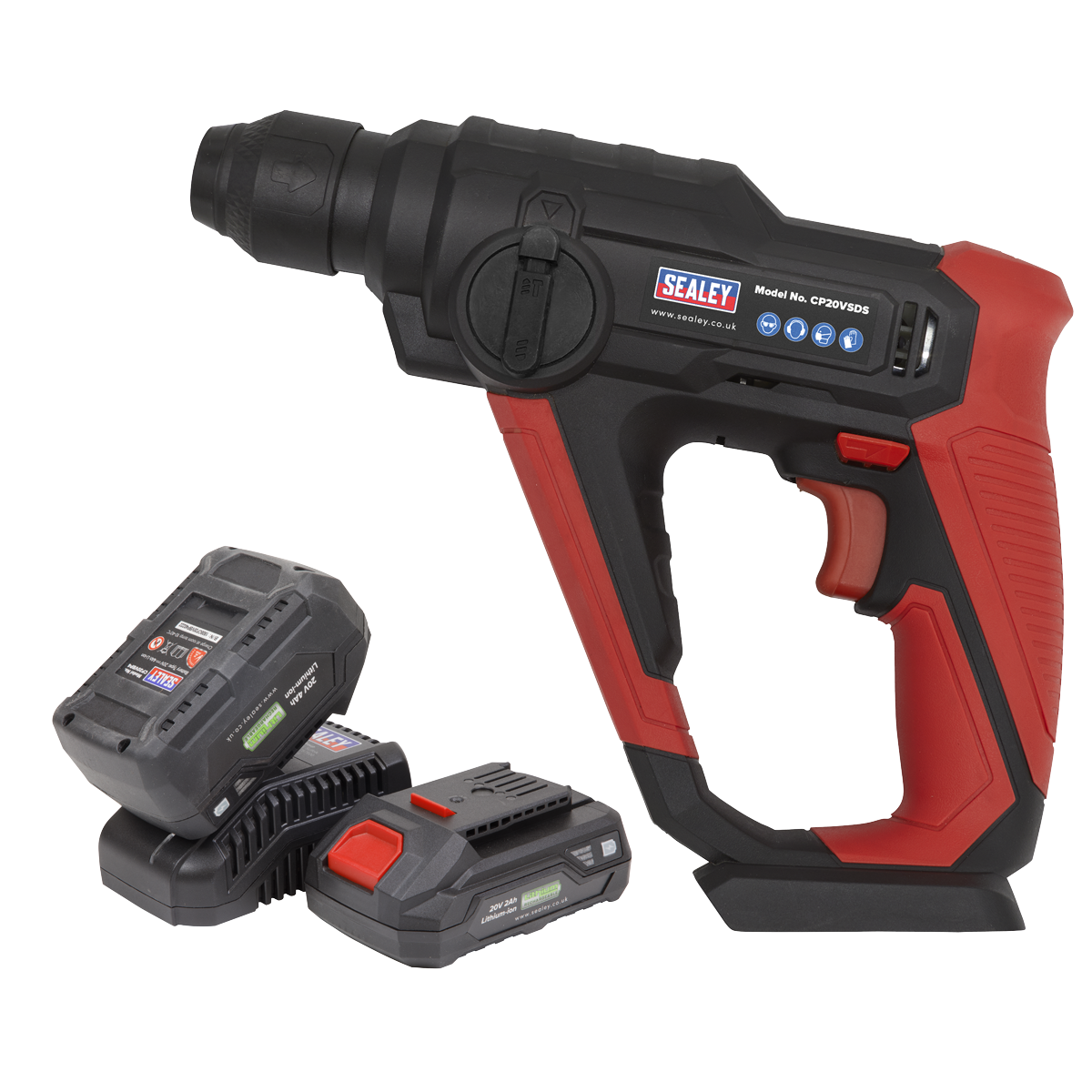 Sealey CP20VSDSKIT 20V SV20 Series SDS Plus Cordless Rotary Hammer Drill Kit - 2 Batteries