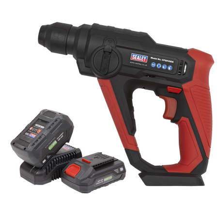 Sealey CP20VSDSKIT 20V SV20 Series SDS Plus Cordless Rotary Hammer Drill Kit - 2 Batteries