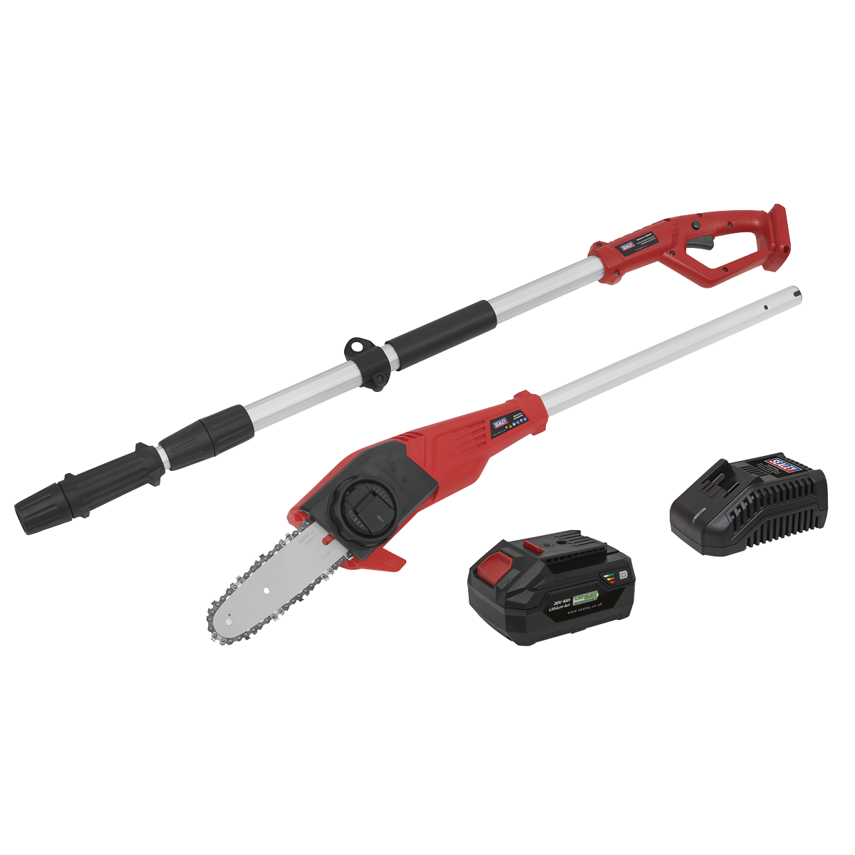 Sealey CP20VTP02 20V 4Ah SV20 Series Telescopic Cordless 20cm Chainsaw Kit