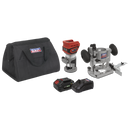 Sealey CP20VTRKIT1 20V SV20 Series Cordless Trimming Router Kit 4Ah - 1 Battery