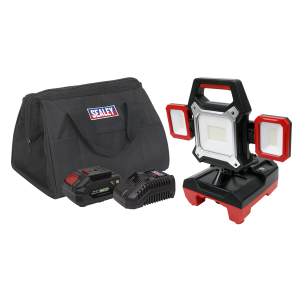 Sealey CP20VWLKIT1 20V 4Ah SV20 Series 2-in-1 Cordless/Corded SMD LED 4000lm Work Light Kit