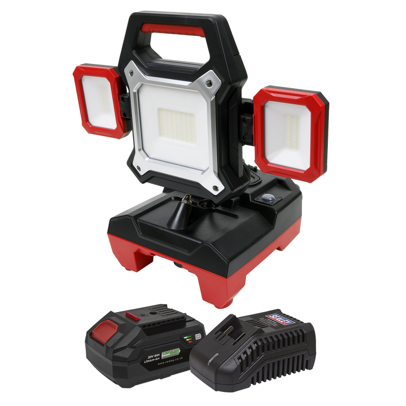 Sealey CP20VWLKIT1 20V 4Ah SV20 Series 2-in-1 Cordless/Corded SMD LED 4000lm Work Light Kit