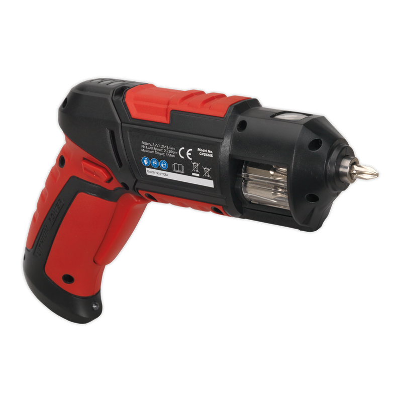 Sealey CP36MS 14pc 3.7V Quick Select Cordless Screwdriver