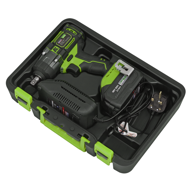 Sealey CP650LIHV Cordless Impact Wrench 18V 4Ah Lithium-ion 1/2"Sq Drive