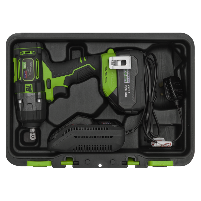 Sealey CP650LIHV Cordless Impact Wrench 18V 4Ah Lithium-ion 1/2"Sq Drive