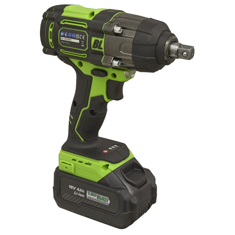 Sealey CP650LIHV Cordless Impact Wrench 18V 4Ah Lithium-ion 1/2"Sq Drive