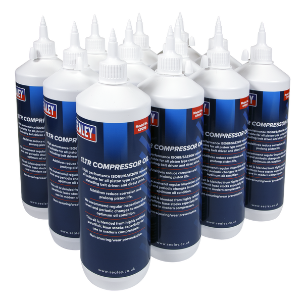 Sealey CPO/1 1L Compressor Oil - Pack of 12