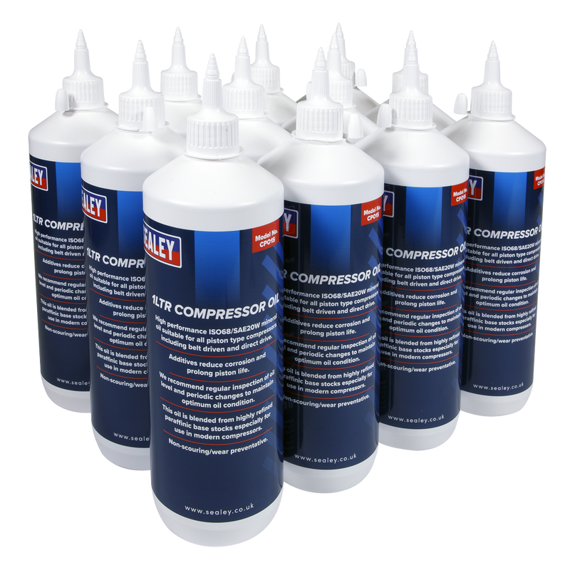 Sealey CPO/1 1L Compressor Oil - Pack of 12