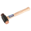 Sealey CRF15 1.5lb Copper/Rawhide Faced Hammer with Hickory Shaft