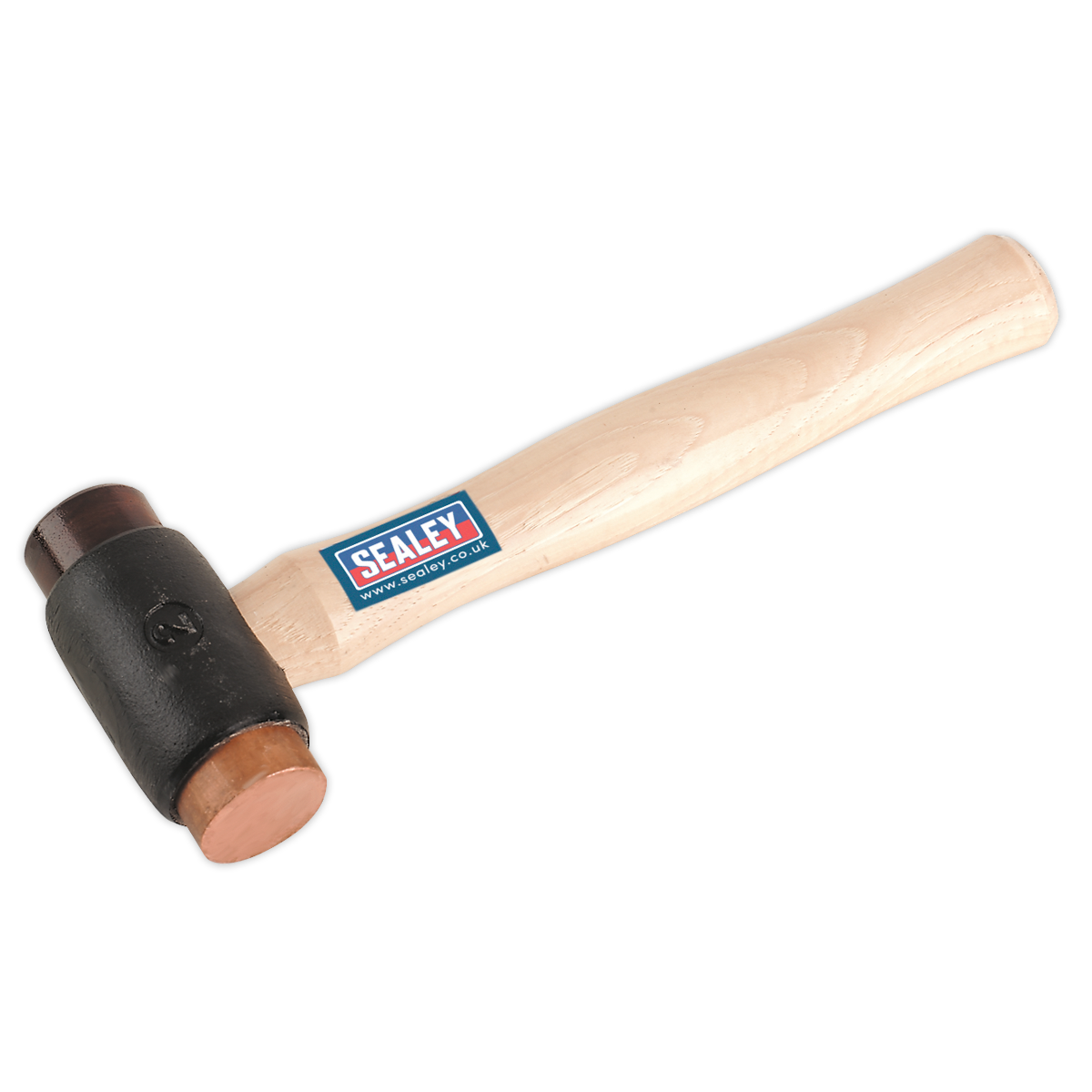 Sealey CRF25 2.25lb Copper/Rawhide Faced Hammer with Hickory Shaft