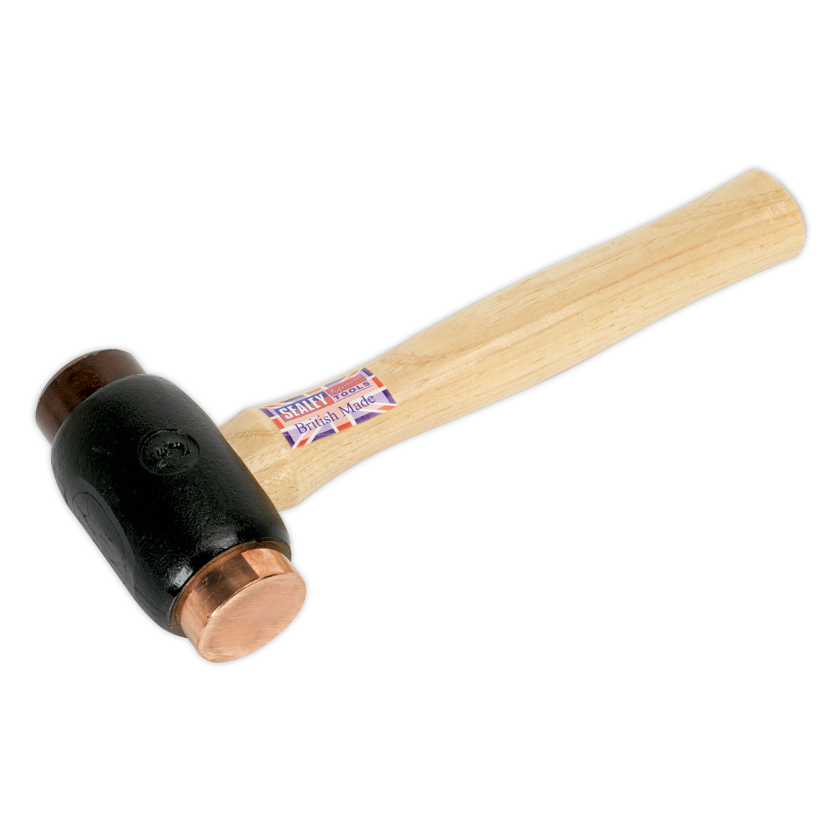 Sealey CRF35 3.5lb Copper/Rawhide Faced Hammer with Hickory Shaft