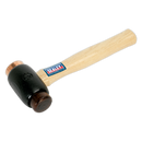 Sealey CRF35 3.5lb Copper/Rawhide Faced Hammer with Hickory Shaft