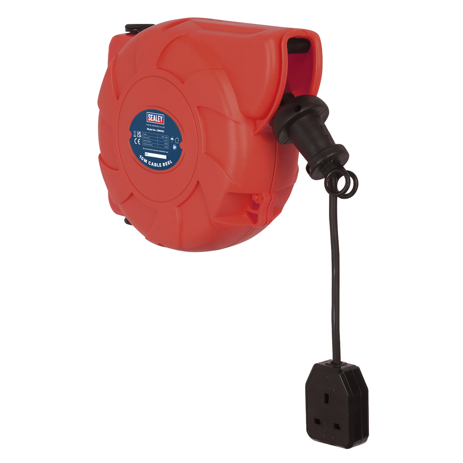 Sealey CRM101 10m Retracting Cable Reel 230V