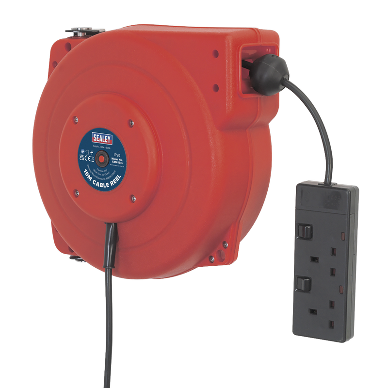 Sealey CRM15 15m Retractable Cable Reel 230V