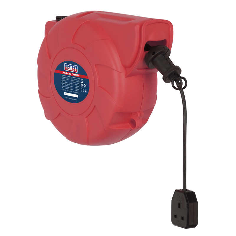 Sealey CRM251 25m Retracting Cable Reel 230V