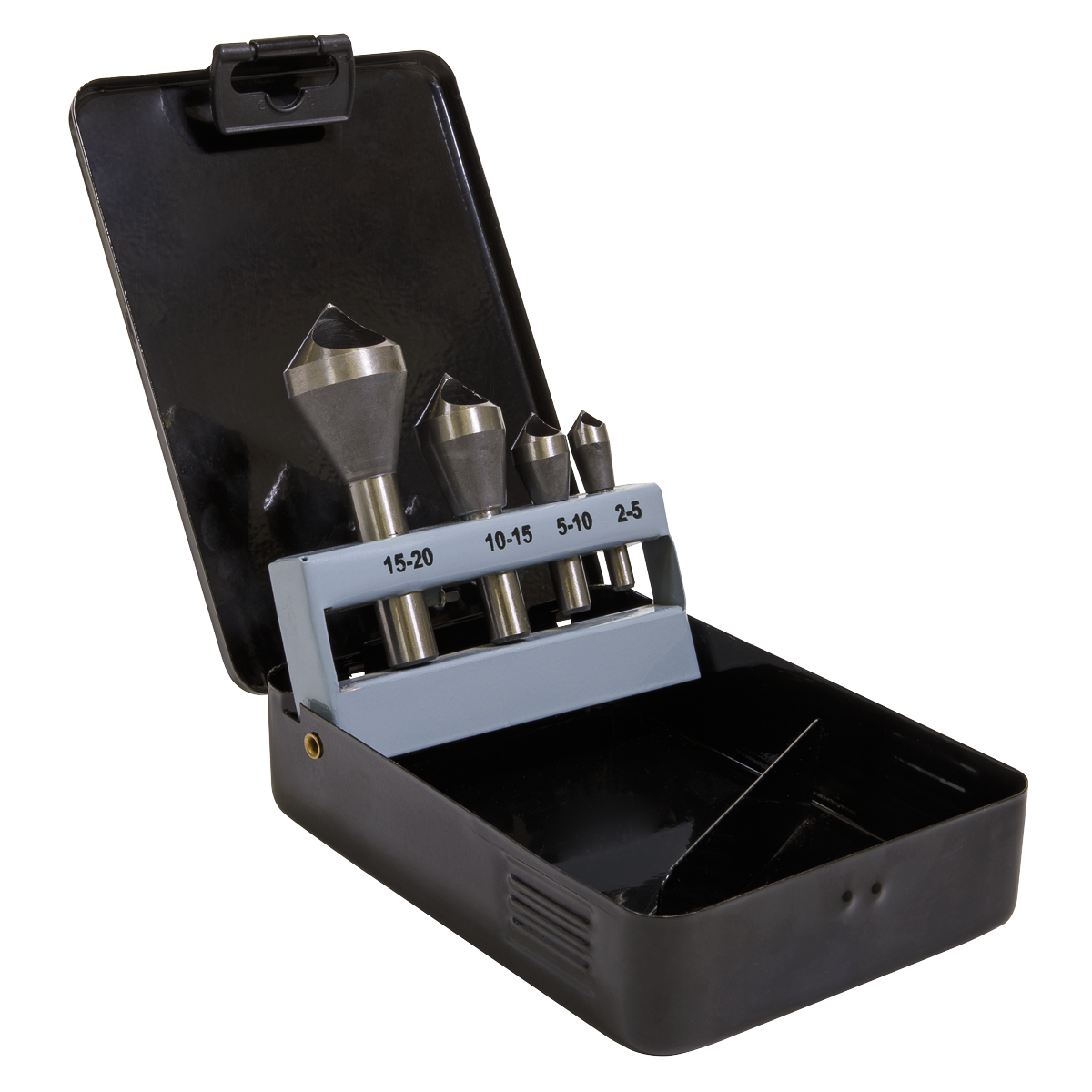 Sealey CSSET4O 4pc 90‚àö√á¬¨‚àû Slotted Deburring Countersink Drill Bit Set