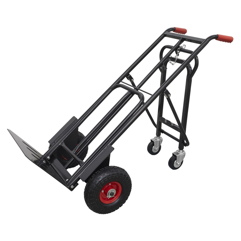 Sealey CST989HD 300kg Heavy-Duty 3-in-1 Sack Truck with PU Tyres