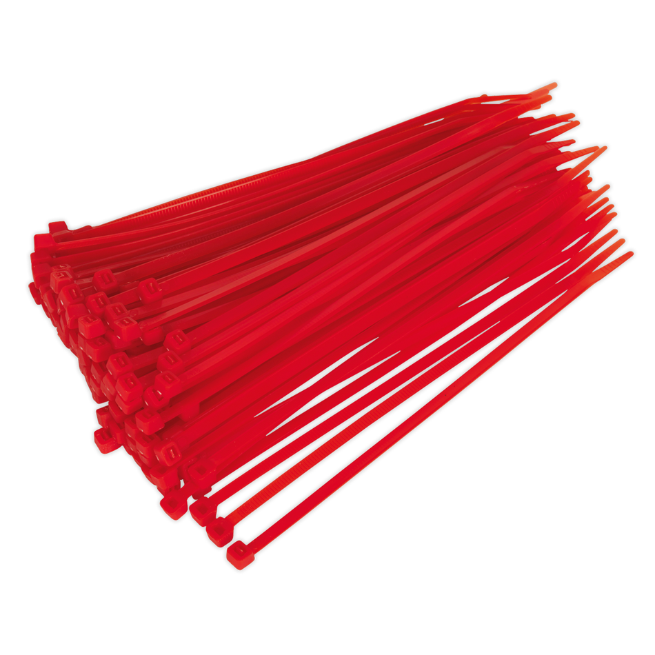 Sealey CT20048P100R 200 x 4.4mm Red Cable Tie - Pack of 100