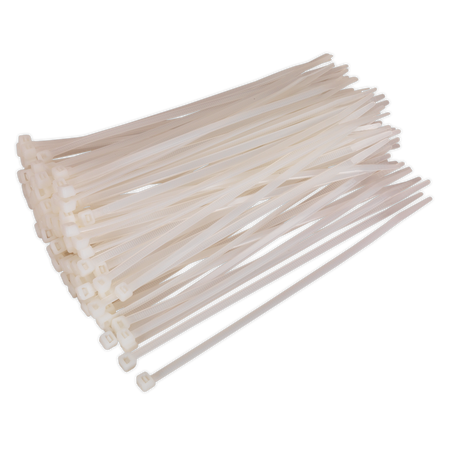 Sealey CT20048P100W 200 x 4.8mm White Cable Tie - Pack of 100